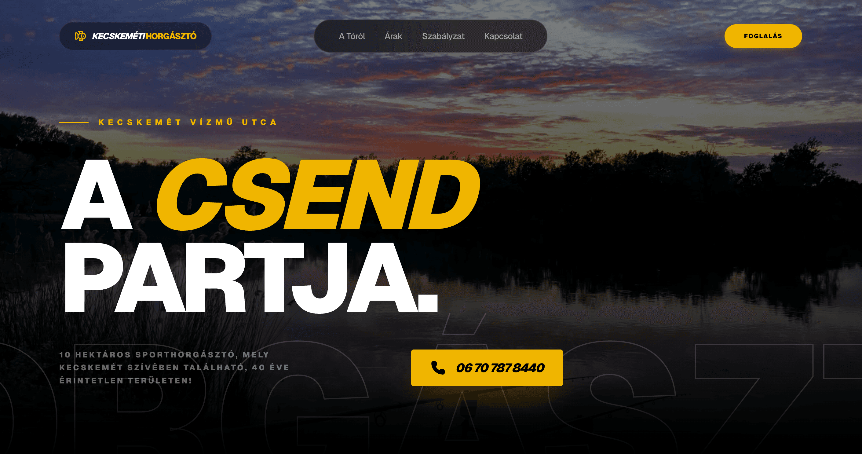 Kecskeméti Horgásztó - Horgásztó projekt